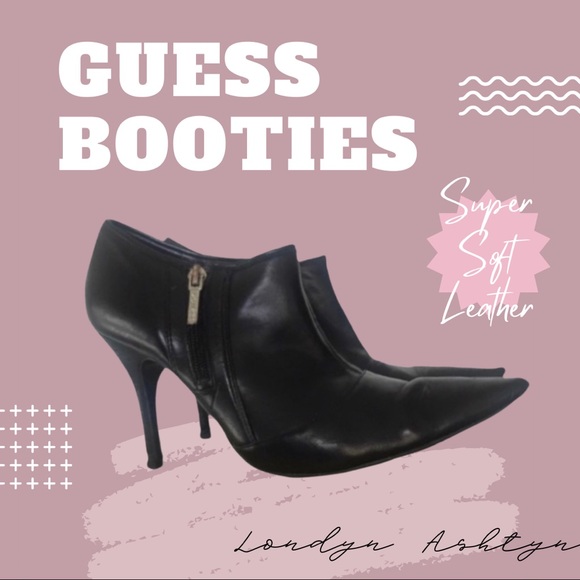 GUESS LEATHER BOOTIES SZ 9.5 - Picture 6 of 6